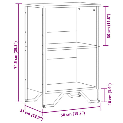 Kirjahylly musta 50x31x74,5 cm