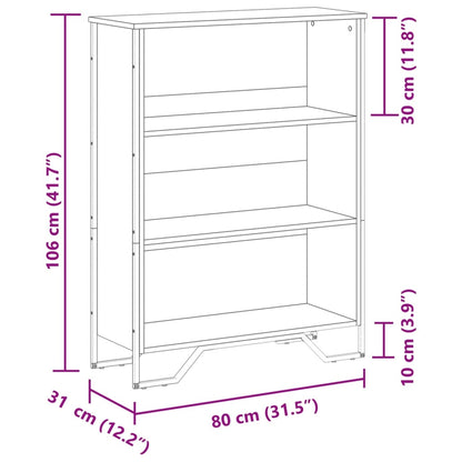 Kirjahylly tammi savunvärinen 80x31x106 cm