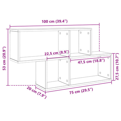 Seinähylly sonoma tammi 100x20x53 cm