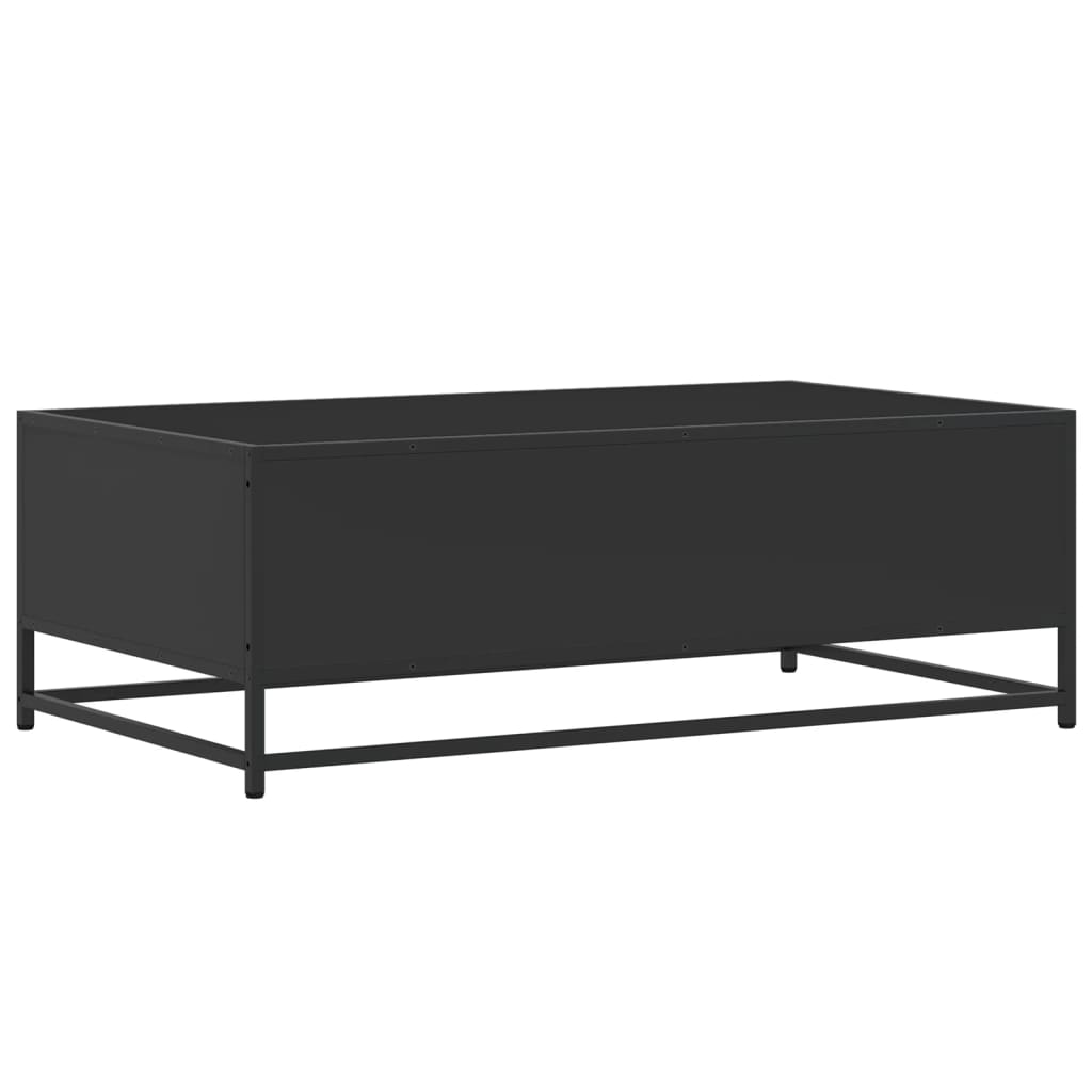 Soffbord svart 100x57x35 cm och metall