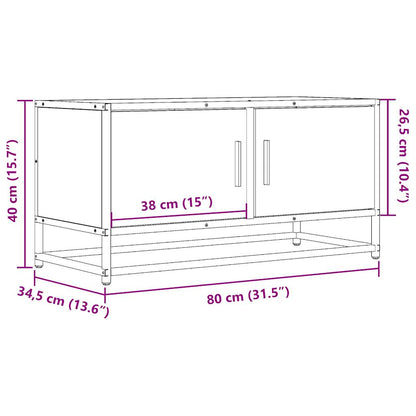 TV-möbel sonoma ek TV-bänk 80x34,5x40 cm metall