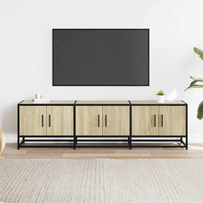 TV-möbel sonoma ek TV-bänk 150x35x41 cm metall