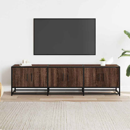 TV-möbel brun ek TV-bänk 150x35x41 cm metall