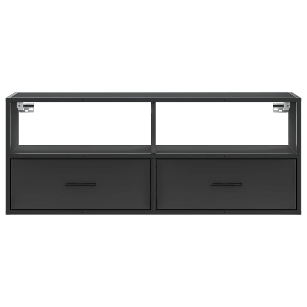 TV-möbel svart TV-bänk 100x31x39,5 cm metall