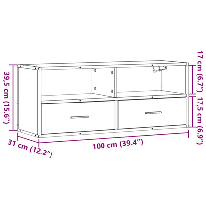 TV-möbel svart TV-bänk 100x31x39,5 cm metall