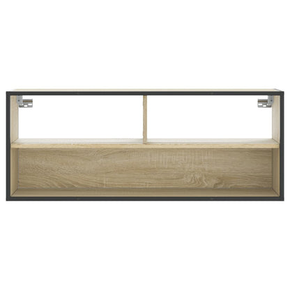 TV-möbel sonoma ek TV-bänk 100x31x39,5 cm metall