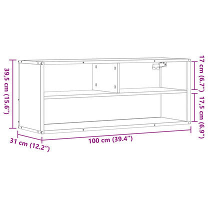 TV-möbel sonoma ek TV-bänk 100x31x39,5 cm metall