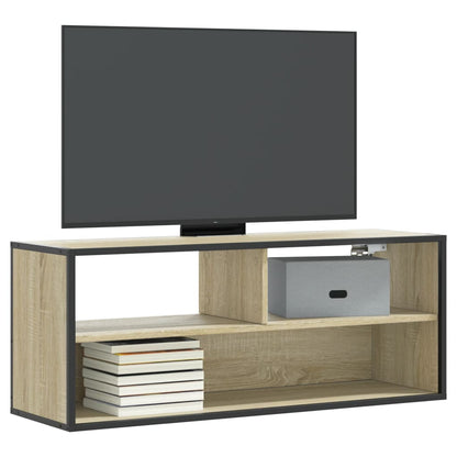 TV-möbel sonoma ek TV-bänk 100x31x39,5 cm metall