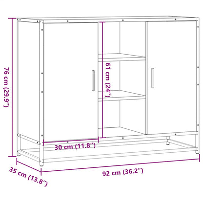 Skänk svart 92x35x76 cm