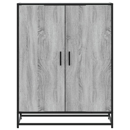 Skoställ Sonoma Grå Skoskåp 75x38x97,5 cm och metall