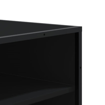 Skoställ Svart Skoskåp 75x38x97,5 cm och metall