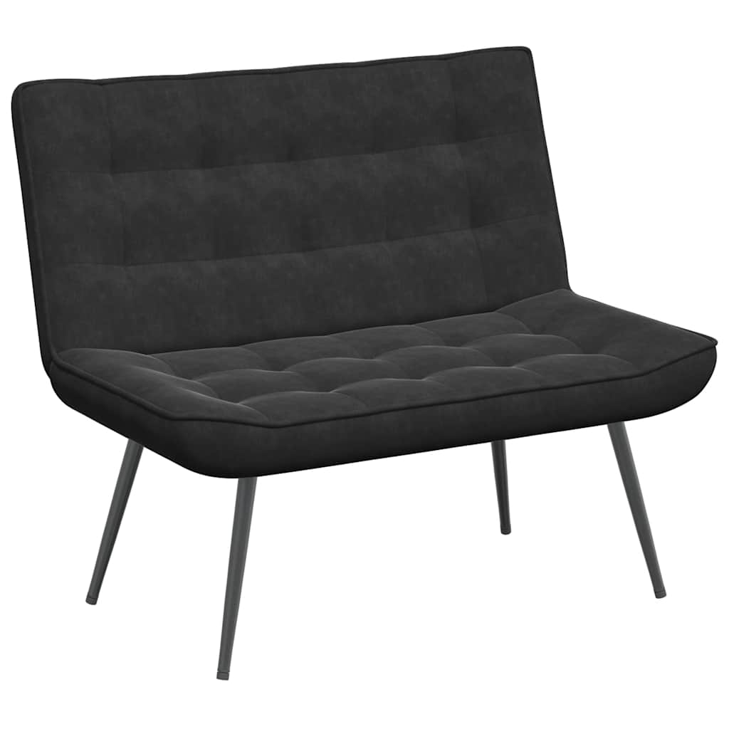 Sittbänk svart 110x74x84 cm sammet