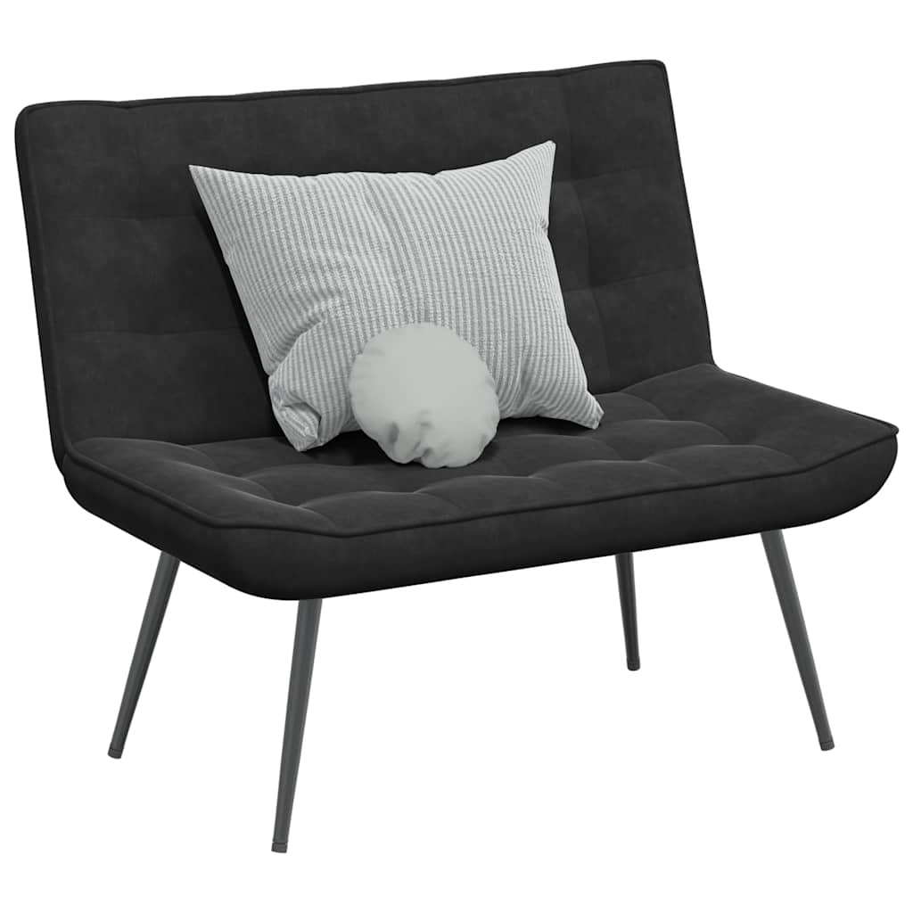 Sittbänk svart 110x74x84 cm sammet