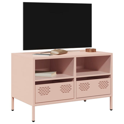 TV-möbel rosa TV-bänk 68x39x43,5 cm kallvalsat stål