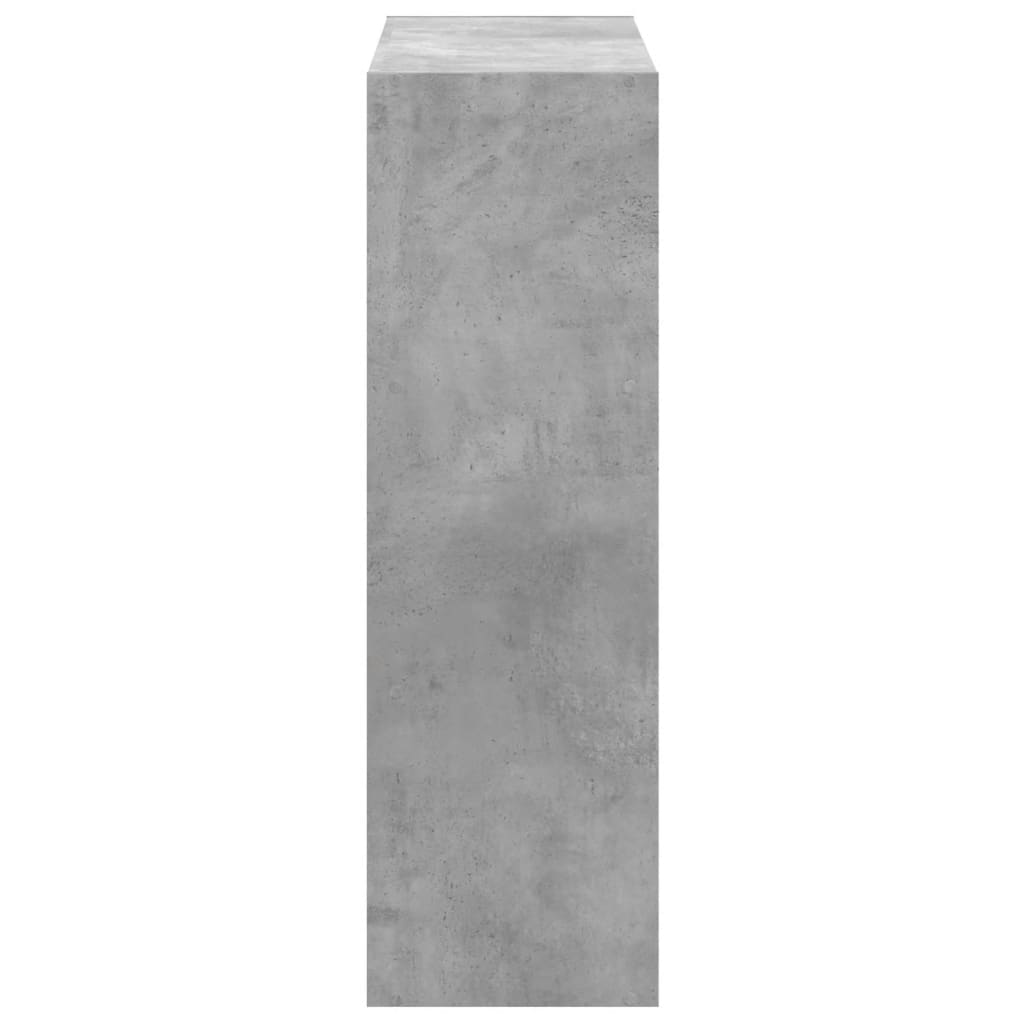 Kirjahylly betonin harmaa 102x32x102 cm