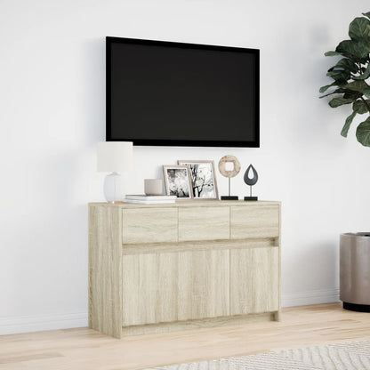 TV-möbel sonoma ek TV-bänk med LED 91x34x61 cm