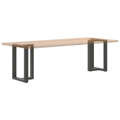 Matbordsben T-formad 2 st antracit 60x35x(72-73) cm stål