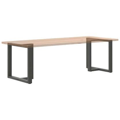 Matbordsben T-formad 2 st antracit 70x35x(72-73) cm stål