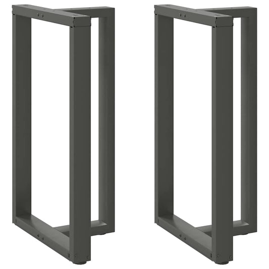 Barbordsben T-formad 2 st antracit 60x35x(101-102) cm stål