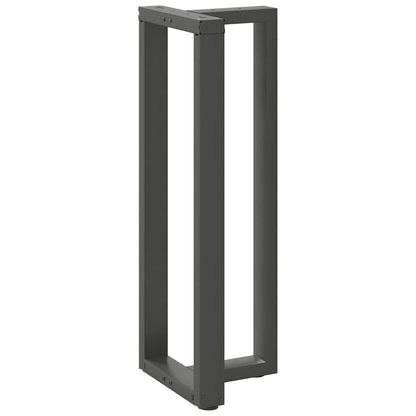 Barbordsben T-formad 2 st antracit 40x35x(111-112) cm stål