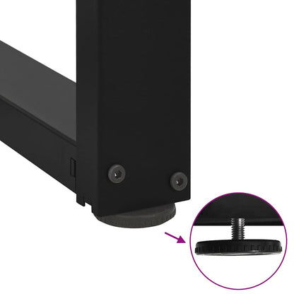 Barbordsben T-formad 2 st svart 60x35x(111-112) cm stål