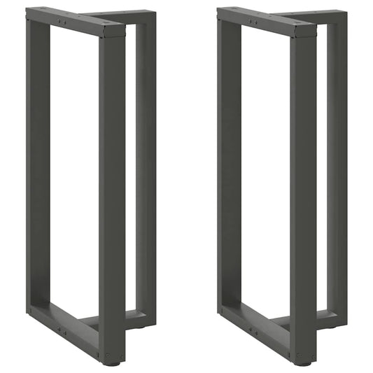 Barbordsben T-formad 2 st antracit 60x35x(111-112) cm stål