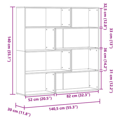 Hörnhylla svart 4 hyllplan 85x85x140 cm