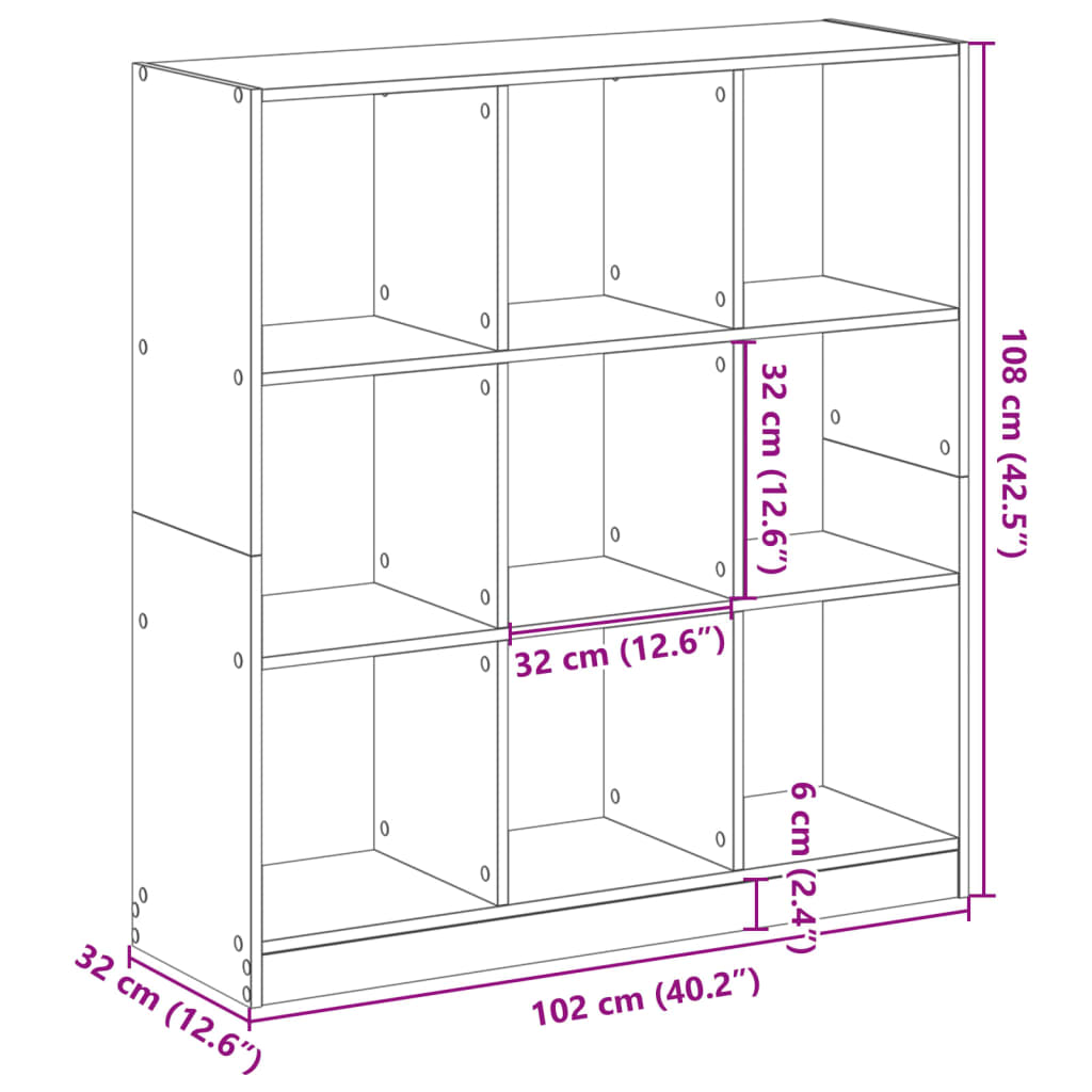 Valkoinen kirjahylly 102x32x108 cm