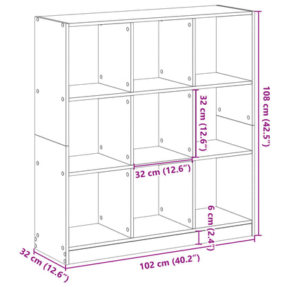 Kirjahylly musta 102x32x108 cm