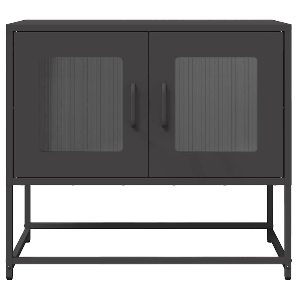 TV-bänk svart 68x39x60,5 cm kallvalsat stål