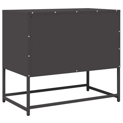 TV-bänk svart 68x39x60,5 cm kallvalsat stål