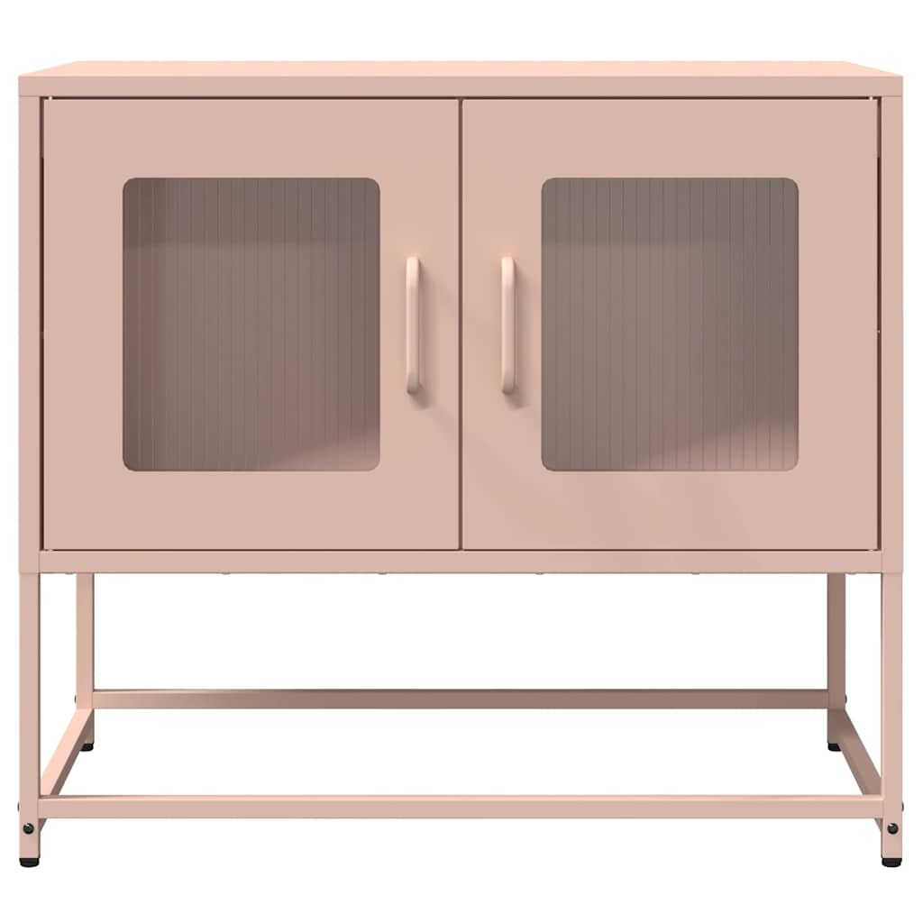 TV-bänk rosa 68x39x60,5 cm kallvalsat stål