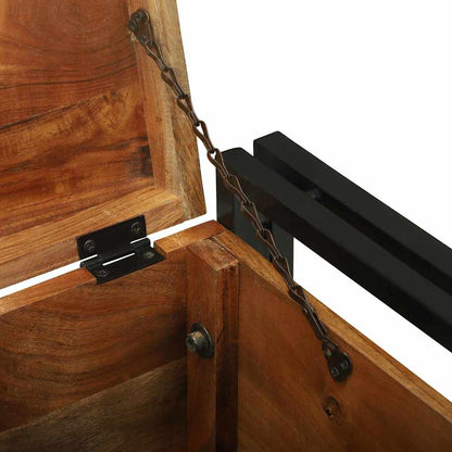 Förvaringskista med lagring 40 x 40 x 40 cm Massivt akaciaträ