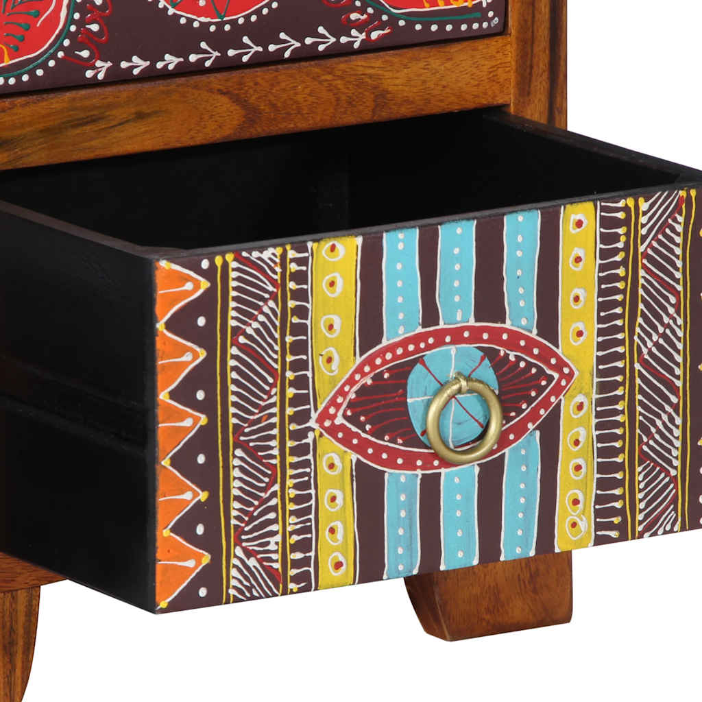 Sängbord Nattduksbord Trä 35x35x45 cm massivt akaciaträ