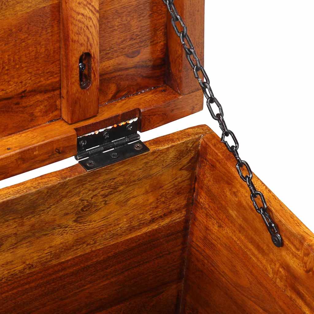 Förvaringskista Flerfärgsdesign 50 x 30 x 40 cm massivt akacia