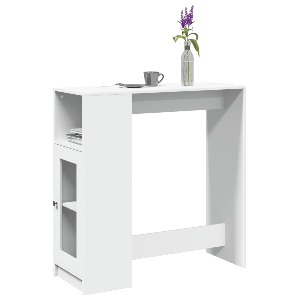 Barbord bistrobord vit med ställ 101x40x103,5 cm