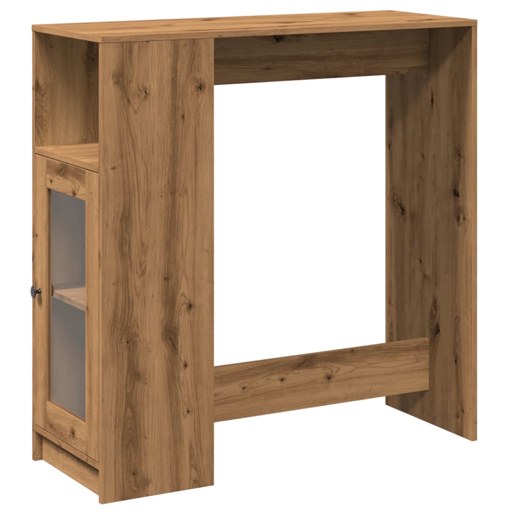 Barbord bistrobord ek med hyllor 101x40x103,5 cm