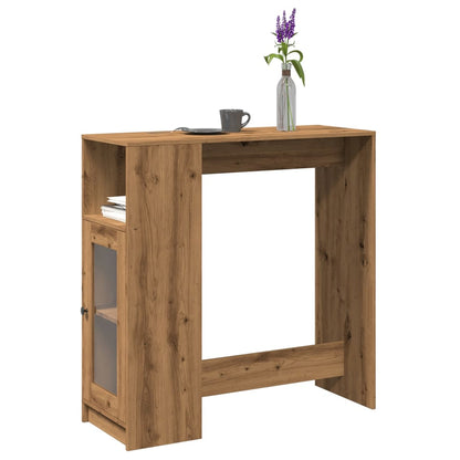 Barbord bistrobord ek med hyllor 101x40x103,5 cm