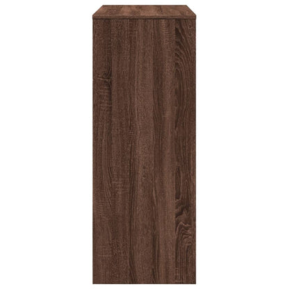 Barbord bistrobord brun ek med hyllor 90x40x103,5 cm