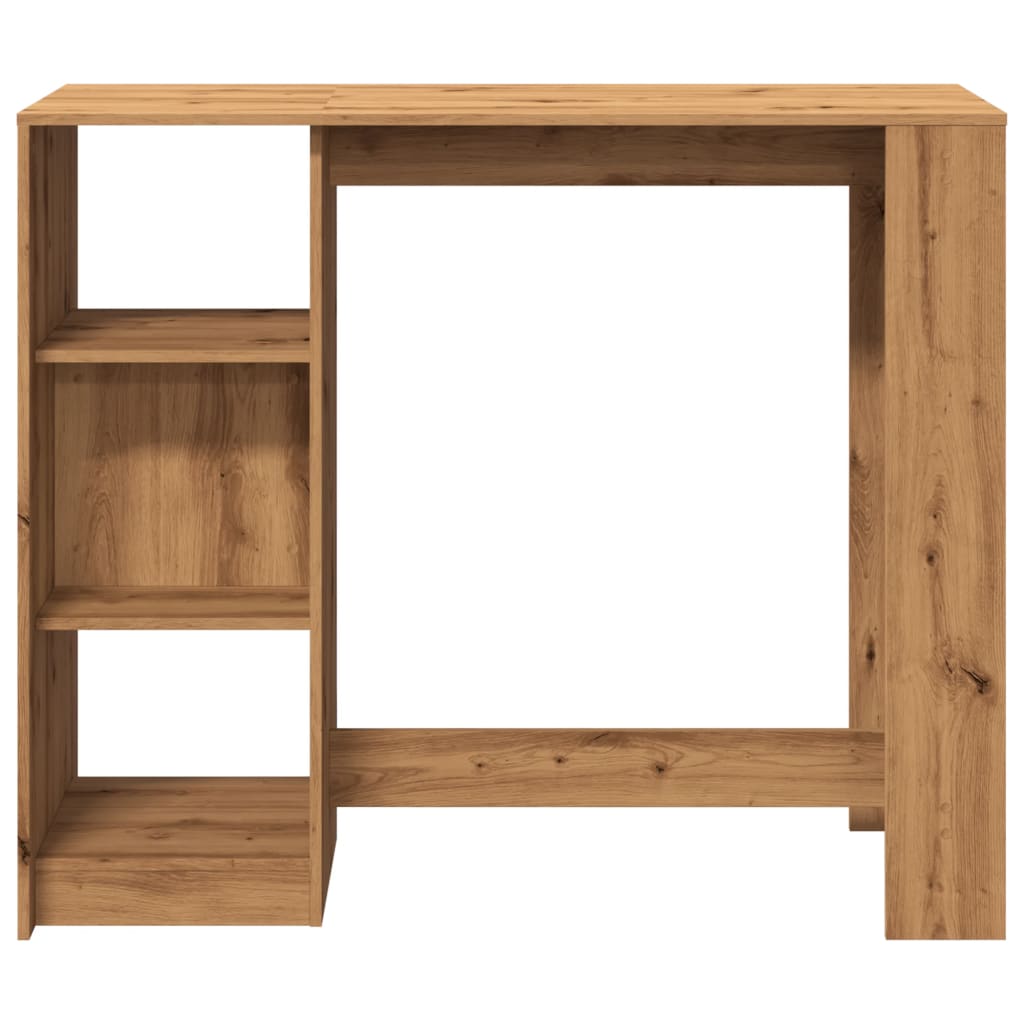 Barbord bistrobord ek med hylla 124x46x103,5 cm