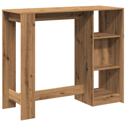 Barbord bistrobord ek med hylla 124x46x103,5 cm