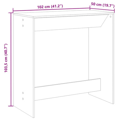 Barbord vit 102x50x103,5 cm