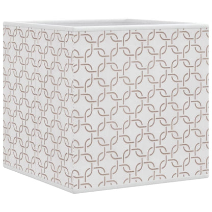 Förvaringskorg Vikbar förvaringslådor 4 st gräddvit 32x32x32 cm non-woven tyg