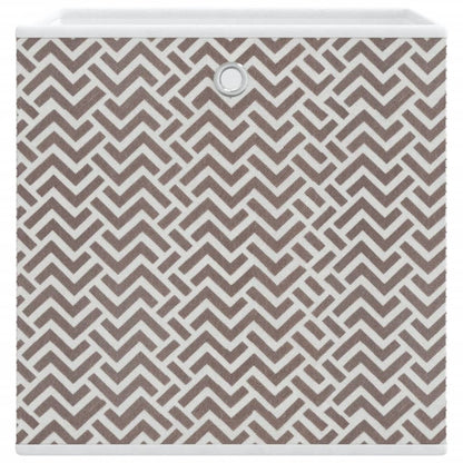 Förvaringskorg Vikbar förvaringslådor 4 st brun 32x32x32 cm non-woven tyg