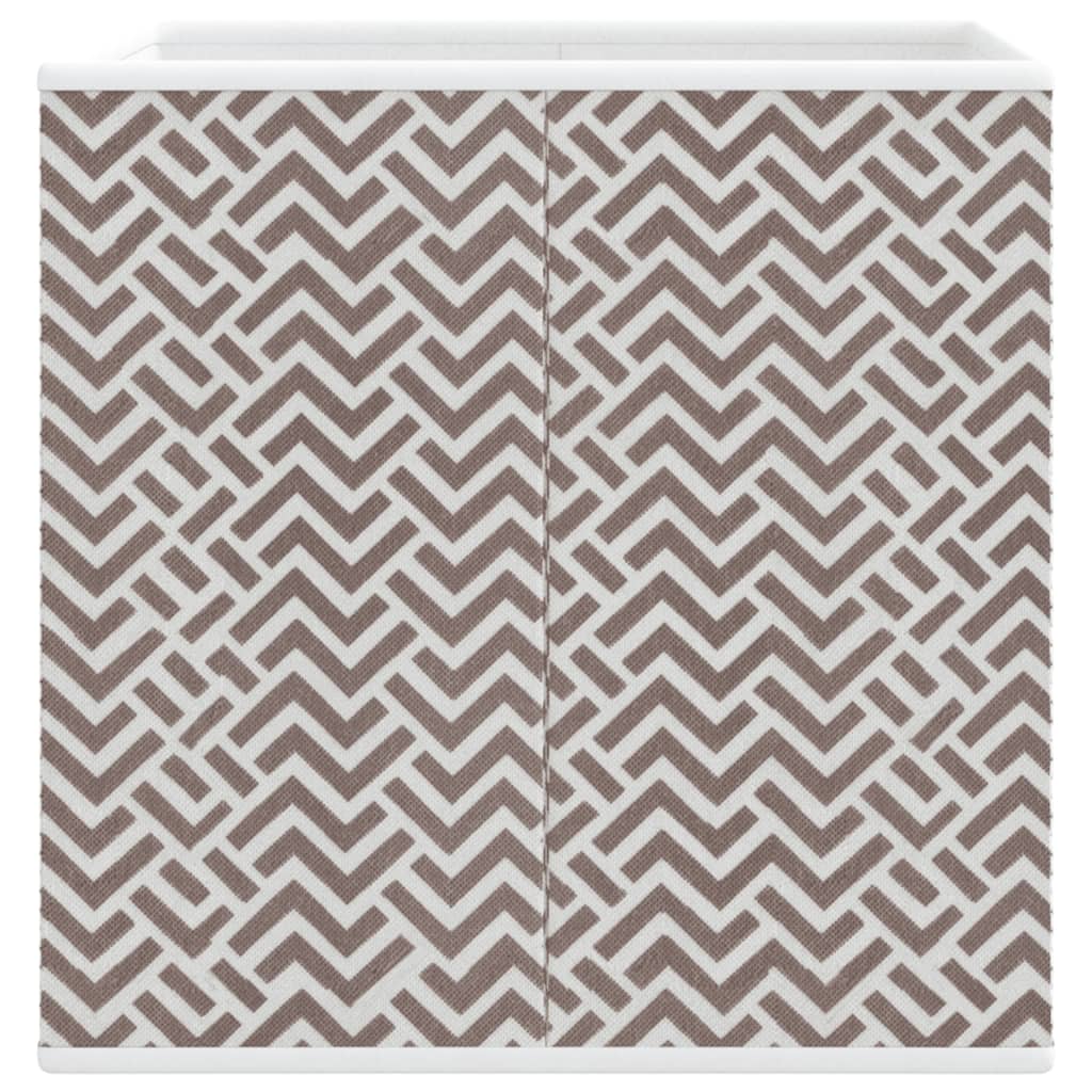 Förvaringskorg Vikbar förvaringslådor 4 st brun 32x32x32 cm non-woven tyg