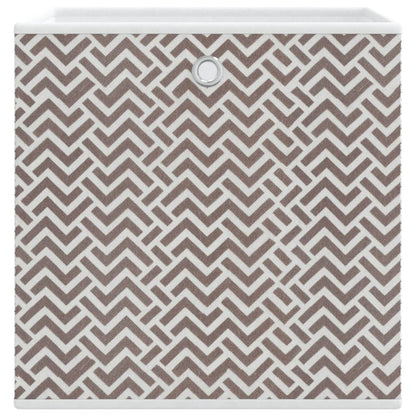 Förvaringskorg Vikbar förvaringslådor 10 st brun 32x32x32 cm non-woven tyg