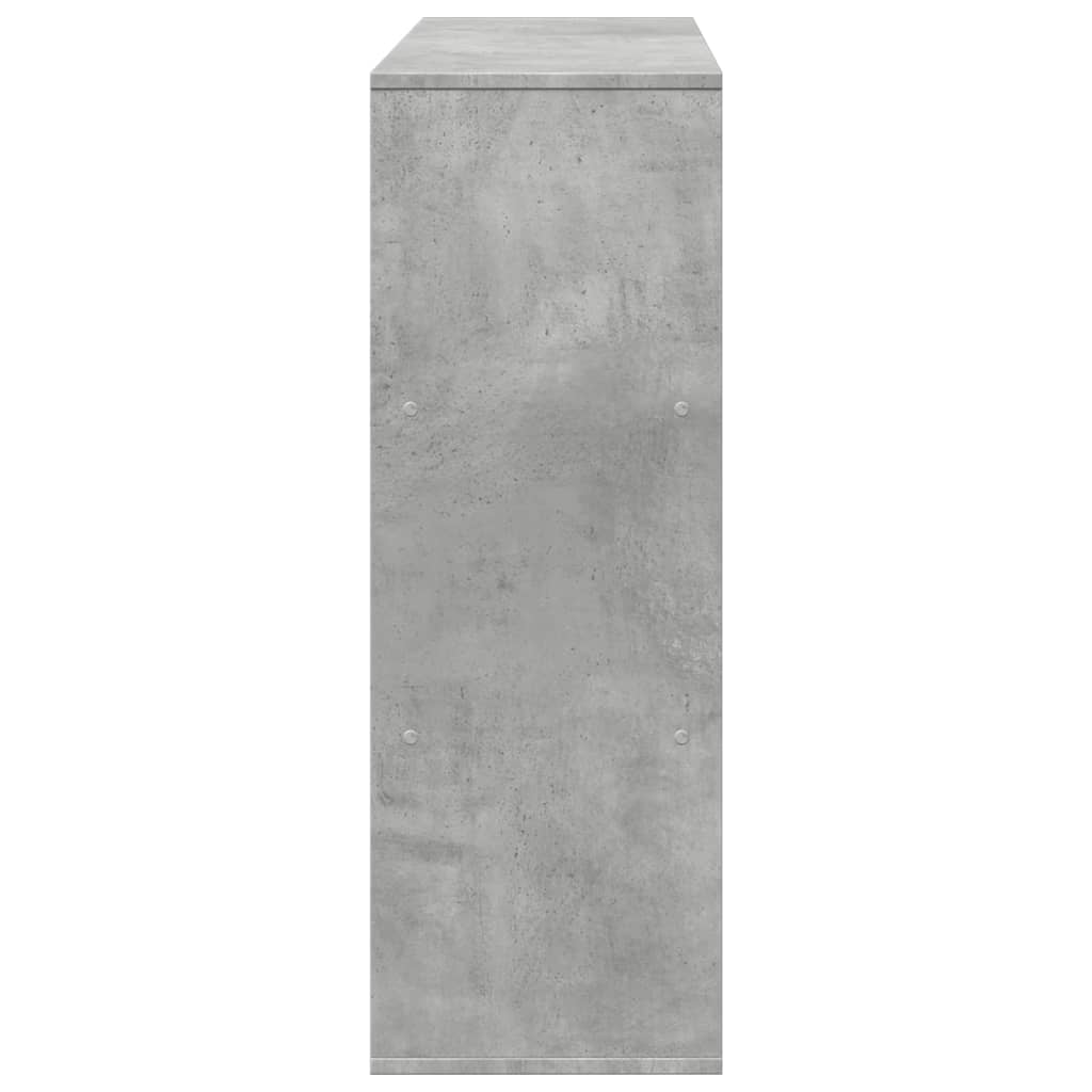 Kirjahylly betonin harmaa 100x33x94,5 cm