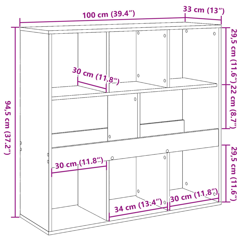 Huoneenjakaja valkoinen 100x33x94,5 cm