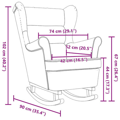 Gungstol Jeans blå 74x90x102 cm tyg