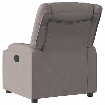 Elektrisk Massagefåtölj taupe Recliner tyg